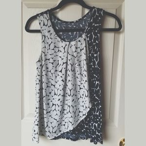 NY&C Navy Blue & White Patterned Dress